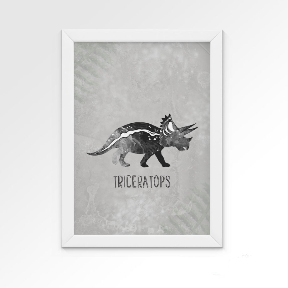 plakat-dino-triceratops-dekorillo